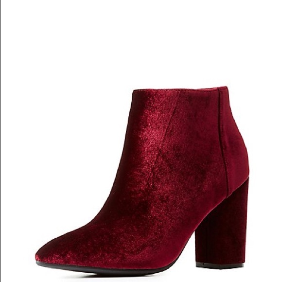 Trendy Chic Suede Pointed Toed Burgundy Ankle Boot - Picture 2 of 2